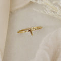 18K Gold Plated Cross Ring