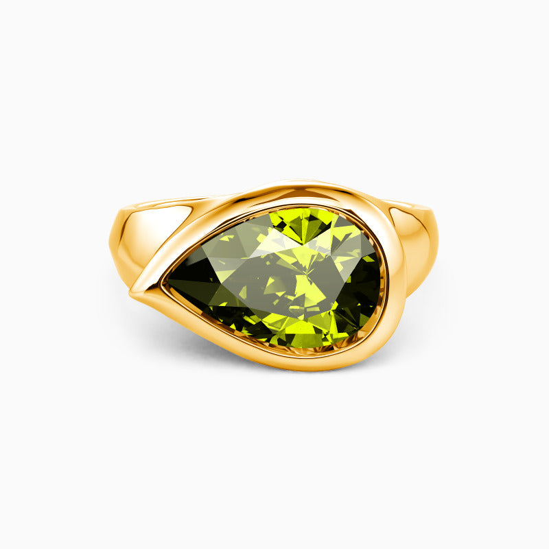 The Naomi 14K Gold Green Diamond